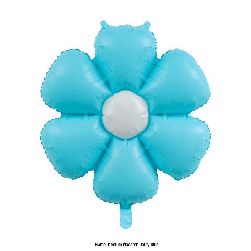Kleine Gänseblümchen- und Sonnenblumen-Lächeln-Luftballons – Handgehaltene Geburtstagsfoto-Requisiten