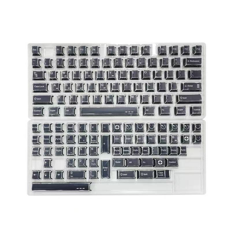Classic Comic Style 136-Key Mixed Light Keycaps - Original Height for Mechanical Keyboards