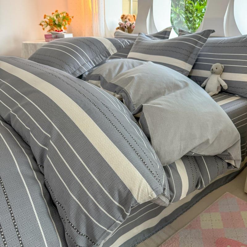 Small fresh pastoral cotton printing four-piece series bed sheet family student dormitory four-piece set