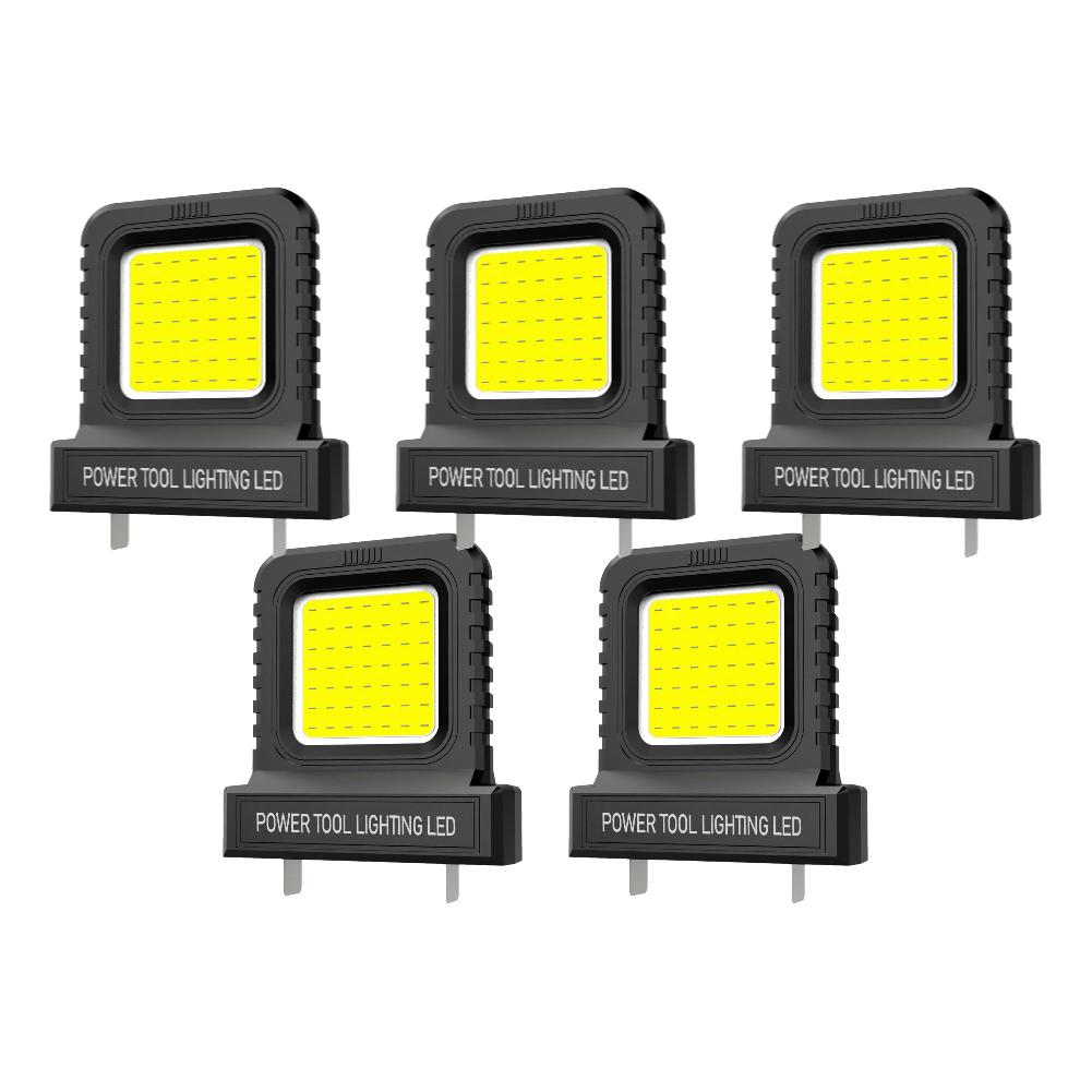 5-1PCS 14W LED Work Light for Makita for Milwaukee for Dewalt for Bosch for Dayi Lomvum Zhipu 20V-21V Li-ion Battery Accessories