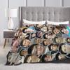 Soft Warm Blankets Travel Office The Vampire Diaries Damon Salvatore TV Series Bedding Throws Flannel Bedspread For Bed Cover