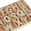 156 Pieces Craft Wood Letters Natural Wooden Alphabet with Storage Tray