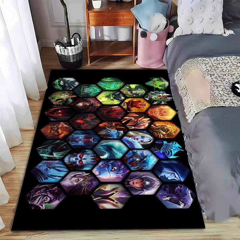 

Futuristic Warrior Rug with Fiery Background Suitable for use as an anti-slip game mat for living room and bedroom sofas 40x60cm( 15x23in )