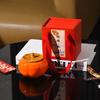 Ruyi Tea Set Household High Temperature Resistant Tea Can Kung Fu Tea Set Gift Box with Persimmon Ceramic Tea Can