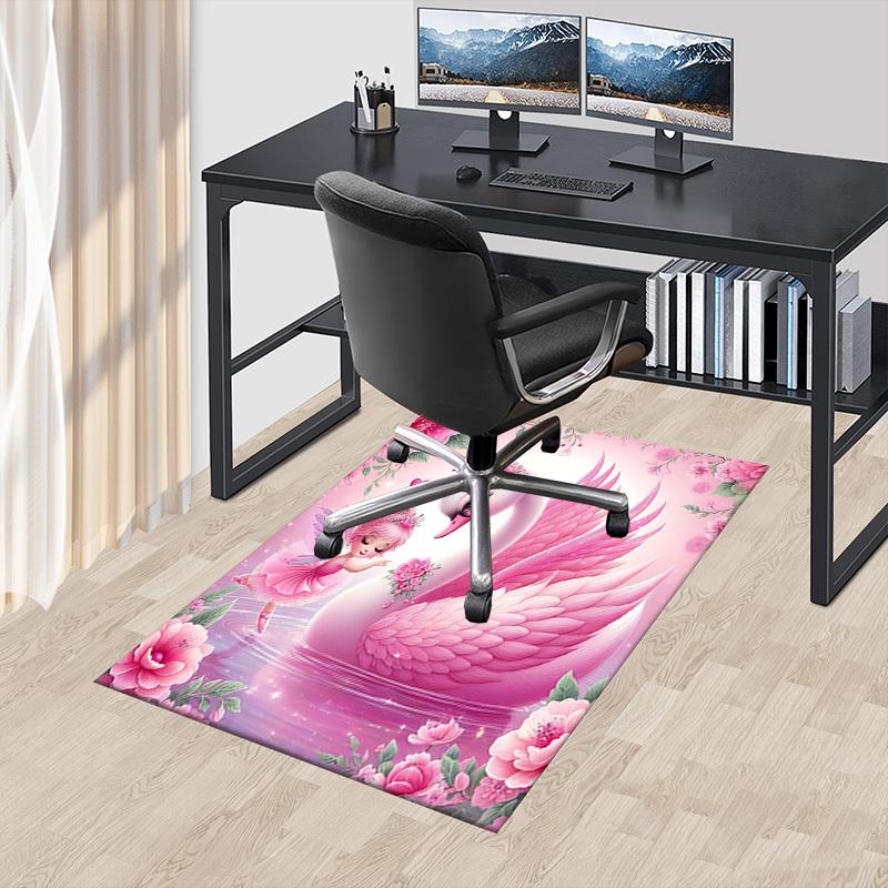 1PC Swan Fairy Extra Large Non Slip Floor Carpet, Office, Family, Studio   Large Area Rug Indoor Rugs, Bold Statement Piece