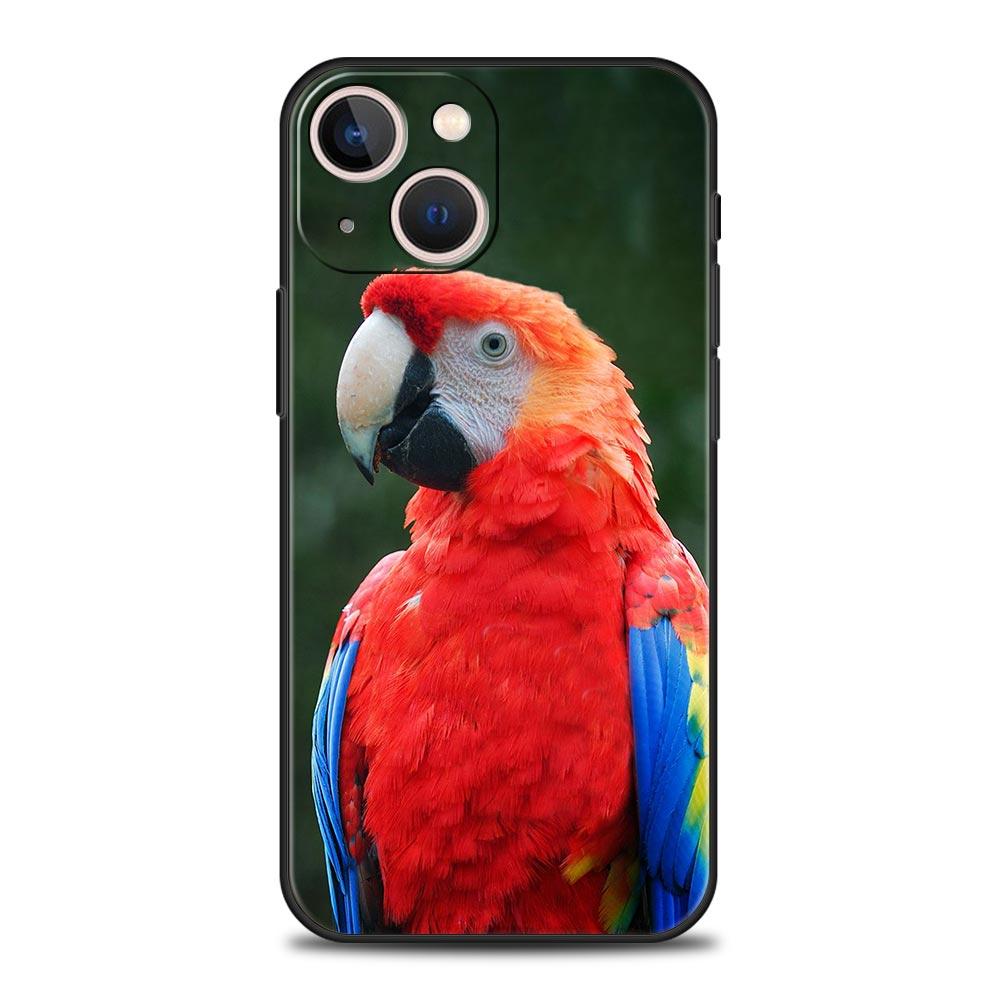 parrot bird Luxury Phone Case For iPhone 16 13 15 14 12 11 Pro MAX XR X SE XS 7 8 Plus Soft TPU Shockproof Cover
