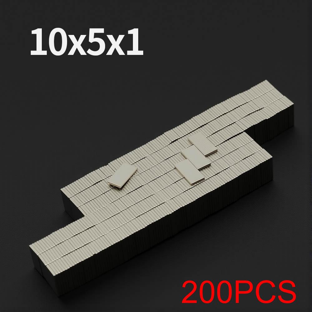 10x5x1mm Starker Neodym-Magnet N35 NdFeB Permanentmagnet Block Superstarke Kühlschrankmagnete DIY
