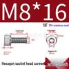 304 Stainless Steel Hex Socket Head Cap Screws, Cylindrical Head, DIN912.