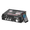 12V/ 220V Mini 2CH LCD Display HIFI Audio Stereo Power Amplifier BT FM Radio Portable Car Home 600W
