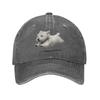 Funny Retro Cute Running Dog Baseball Cap Sun  Hiking Fishing Washed Trucker Hat Women Men Y2k Cute Custom Logo Baseball Caps