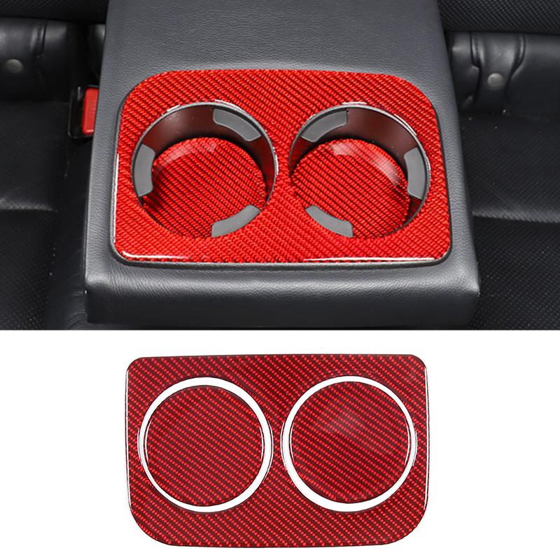 For Subaru Forester 2013-2018 Red Soft Carbon Fiber Interior Kit Dashboard Console Gear Shift Panel Decoration Trim Stickers