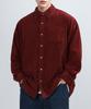Berry Vein Washed Over Corduroy Shirts (Burgundy)