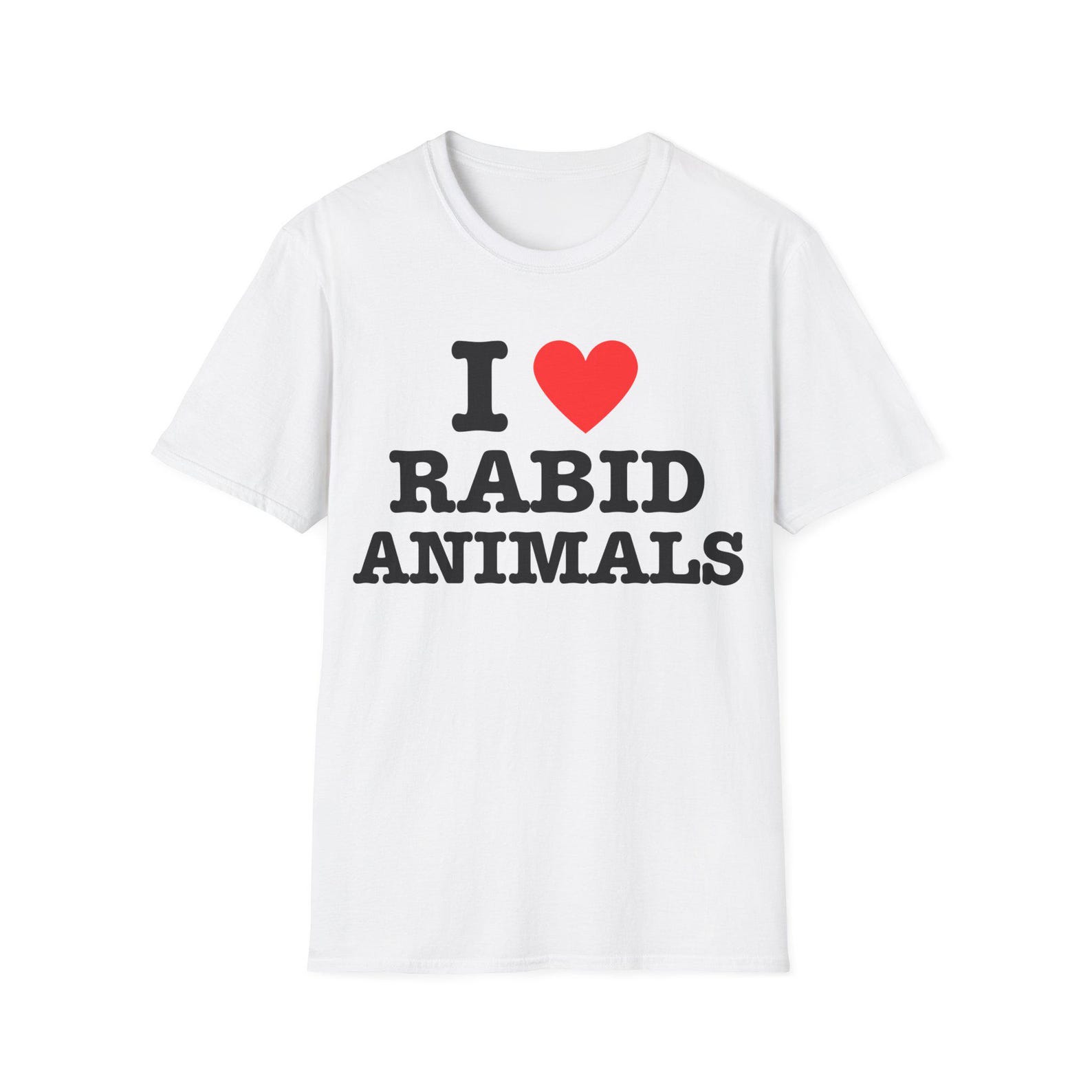 I Love Rabid Animals I Heart Animals Veterinarian Animal Lover Funny Joke Shirt | Unisex Tee M