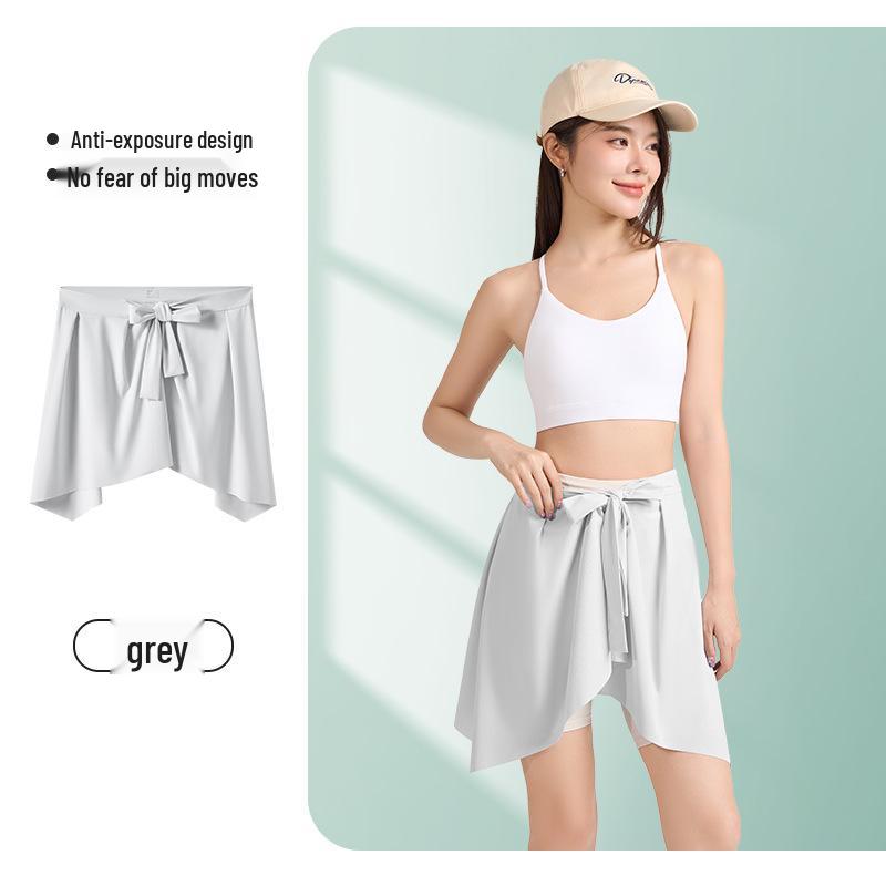 

Женские юбка-брюки для йоги: Юбка спортивная и для фитнеса, закрывающая бедра Large серый