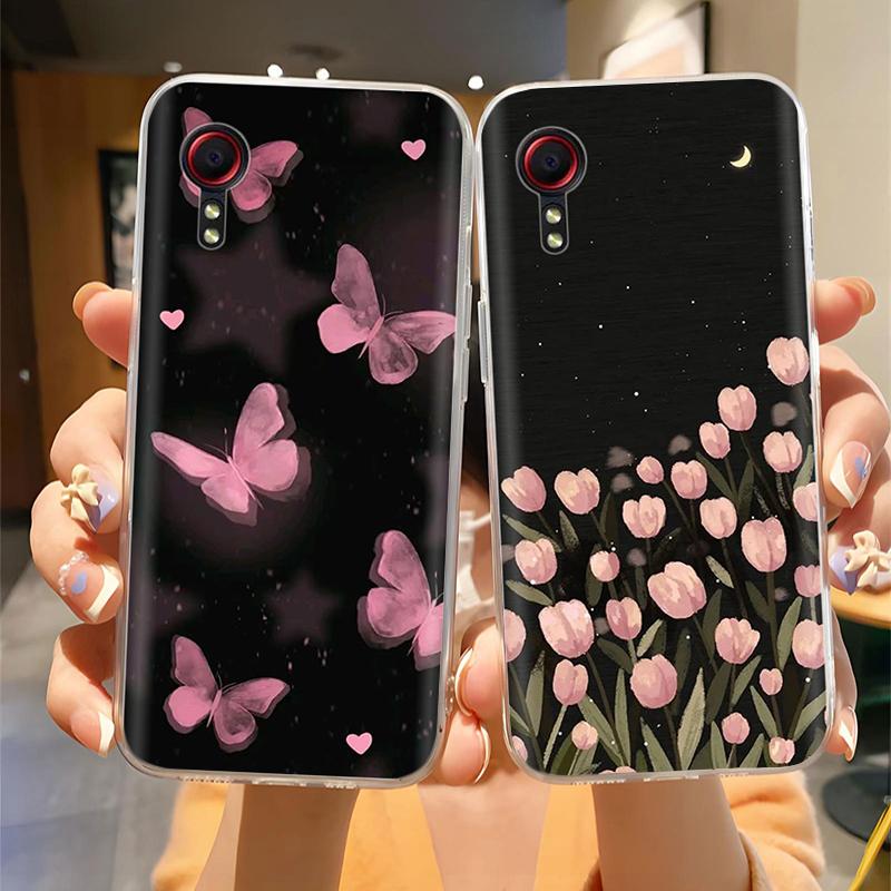 For Samsung Xcover 5 Case Cartoon Butterfly Soft Clear Slim Silicone Back Cover For Samsung Xcover5 Phone Housing Shell Fundas