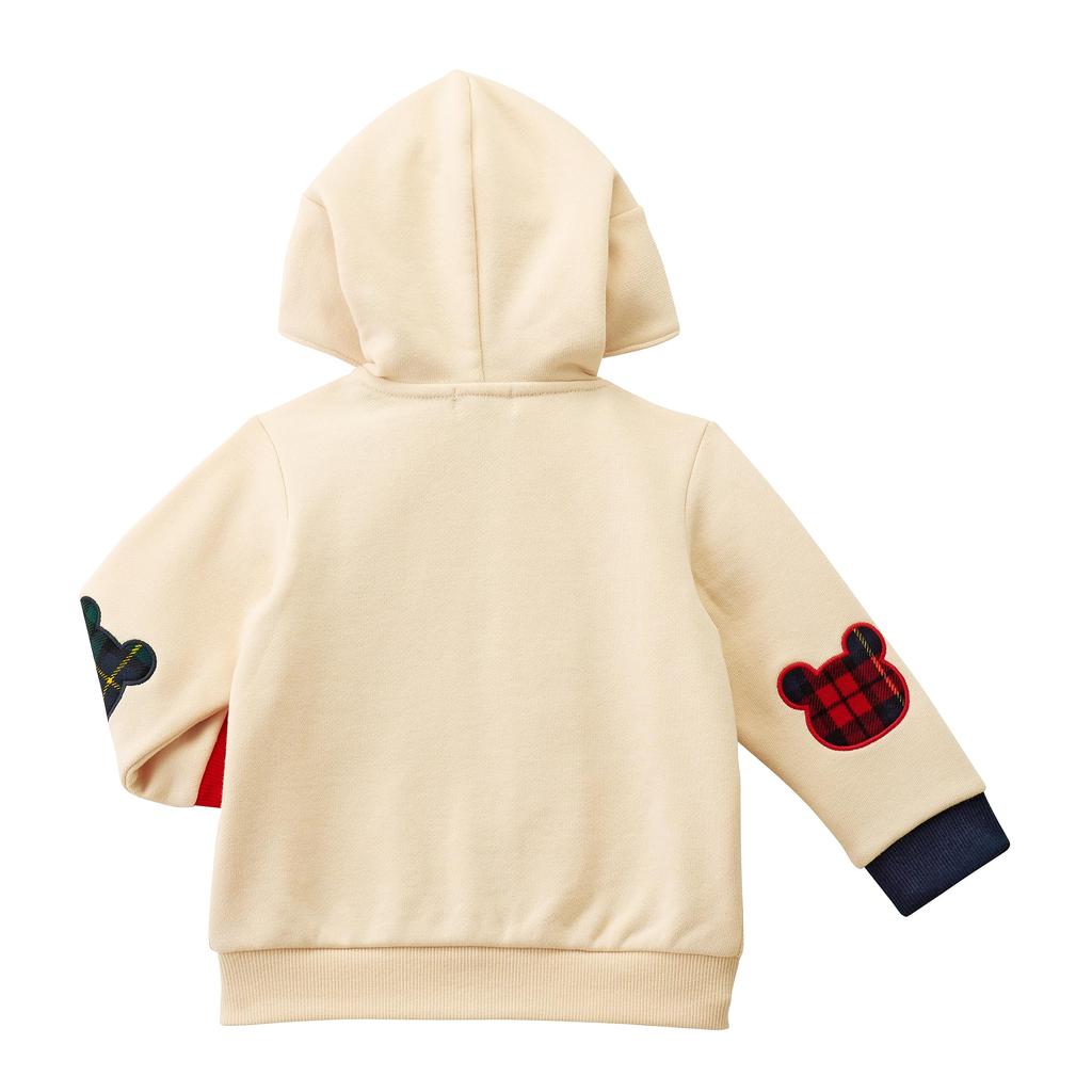 MIKIHOUSE HOT BISCUITS Hoodie for Boys and Girls, Ivory, Size 110cm, 73-3707-496