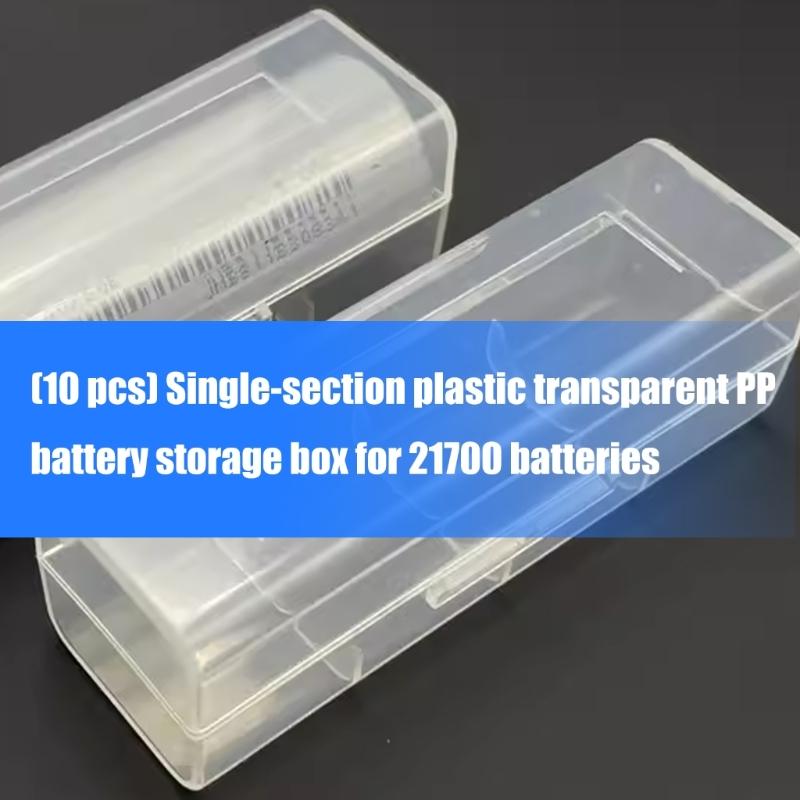 Lightweight Transparent PP Battery Box For 21700Cells Case Easy Carry In Backpack Waterproof And Dustproof Protections