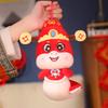Cute China Red Cartoon Blessing Good Fortune Baby Snake Plush Toys Soft Stuffed Chubby Snake Doll  Mascot New Year Decor