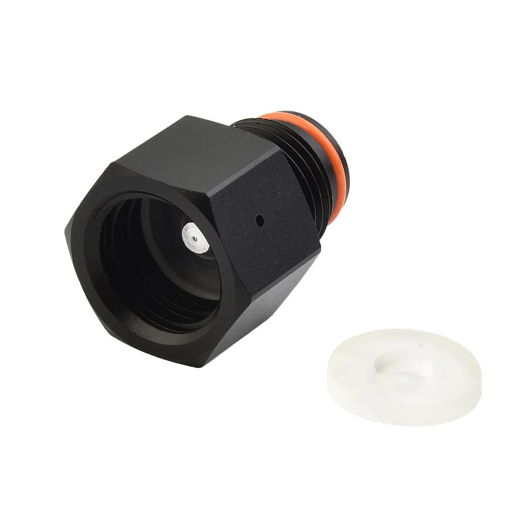 Regulator Svart Aluminium Sexkantigt Kopplingsset TR21-4 Tank Till Adapter Akvarium Passar Hem T21-4 Omvandlare Cylinder