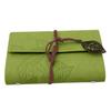 Women Men Vintage Travel Writing Journal Notebook Refillable PU Leather Diary Books with Leaf Pendant Strap