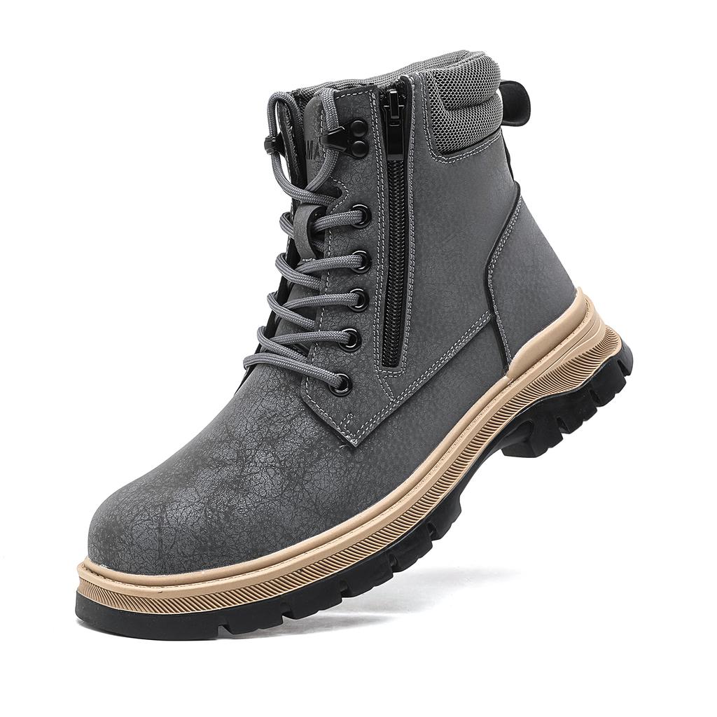 Waterproof Safety Boots Men Indestructible Steel Toe Work Boots Anti-smash Stab-resistant Safety Shoes  Steel Toe Shoes