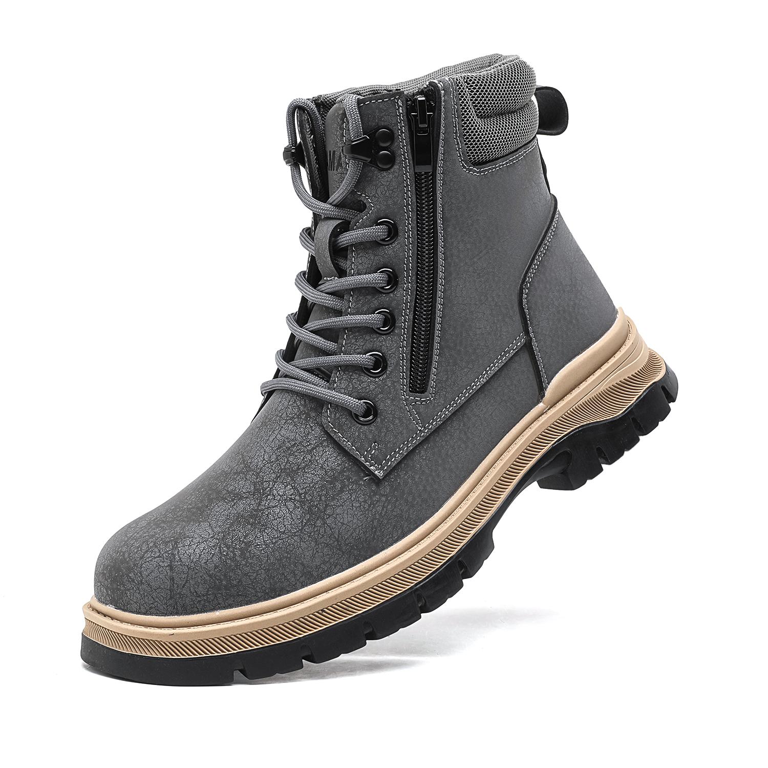 

Мужские рабочие ботинки с металлическим подноском, защитные ботинки с металлическим подноском, устойчивые к проколам, высокие рабочие ботинки, уличная мужская строительная обувь 41