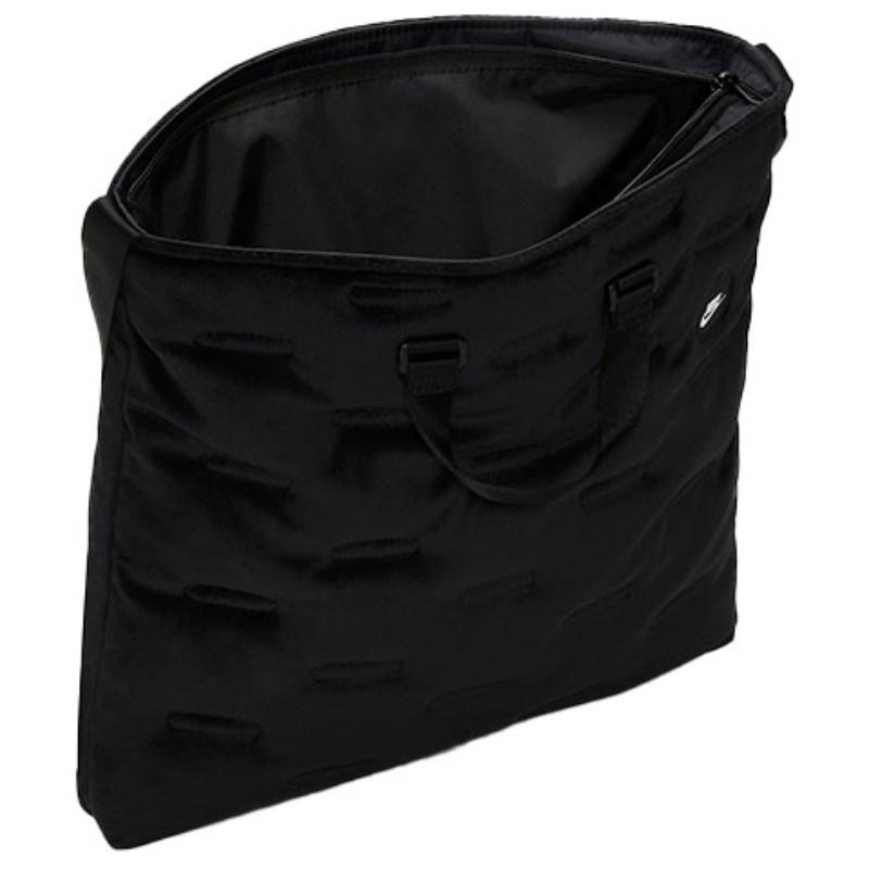 Nike Heritage Velour Fabric Tote Bag, Shopping Bag, Portable Crossbody Bag, Shoulder Bag Unisex Black Casual DB4196-010