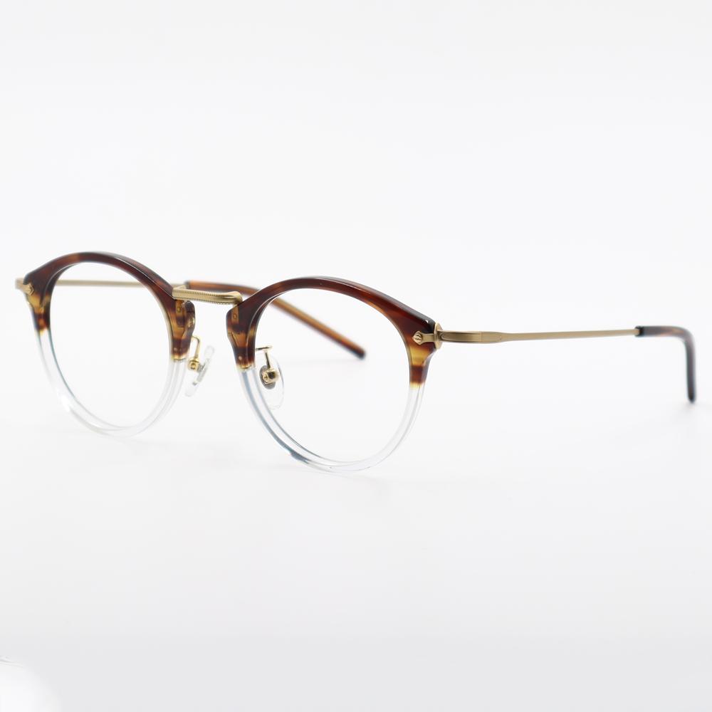 Alloaiweeo [Alo:Ctzen] Venezia Classic Combination Eyeglass Frame Ci9712B 1814G Two-Tone Brown Clear/Gold