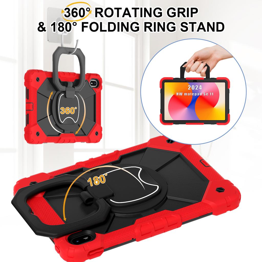 For Huawei MatePad SE 11 11.5S Funda matepad Air 11.5 AGS6-W00 W09 L09 Silicone Shockproof Tablet Cover with 360°Rotating Grip