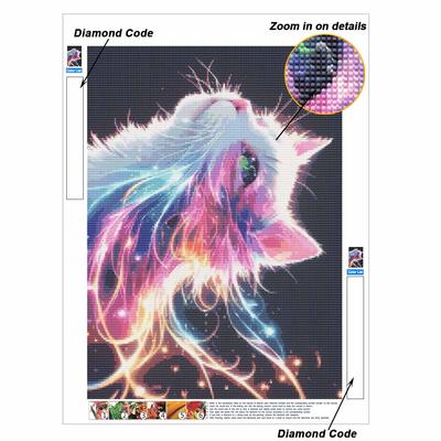 Adult Creative Diamond Painting Kit DIY Swirling Cat Rhinestone Picture Canvas Leisure Craft Wall Art Gift Making Fun Set