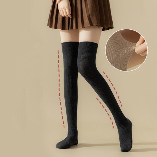 Women Thigh High Socks Extra Long Over The Knee Socks Thick Cotton Knit Boot Stockings Winter Leg Warmers