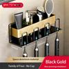 Wall Mounted Toothbrush Holder Hanging Storage Strong Load-bearing Space Aluminum Storage Toothbrush Rack Tooth Storage
