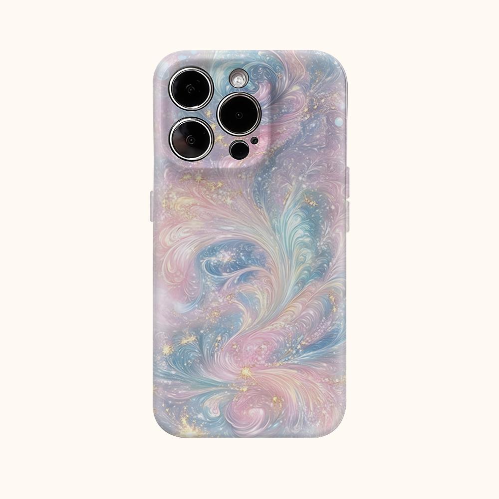Pastel Galaxy Swirl Phone Case for IPhone 17AIR 16E 16 15 14 13 12 11 17 Pro Max Plus Double-layer Back Cover