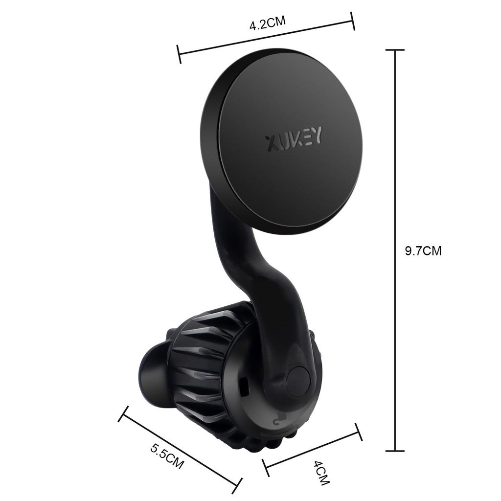 Universal 360° Magnetic Car Cell Phone Holder Air Vent Mount W/ 2 Metal Plates