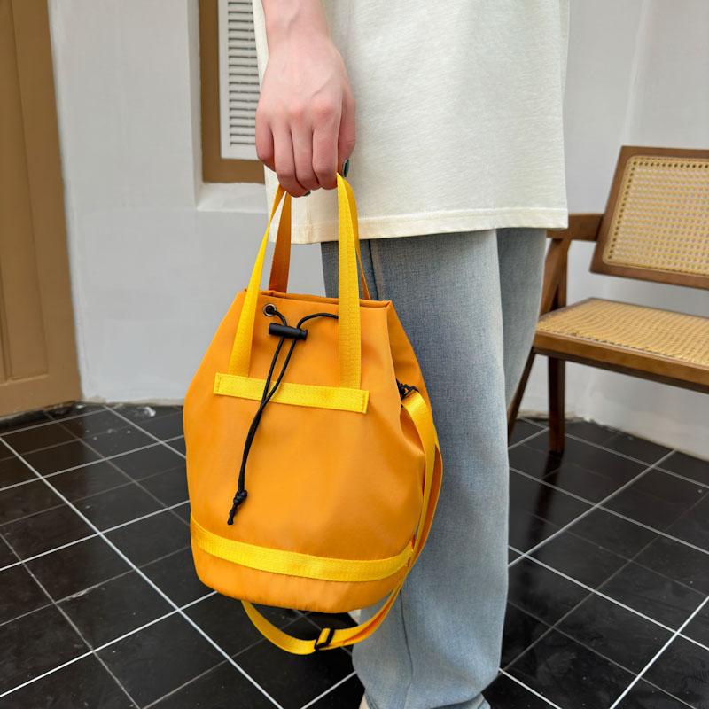 Drawstring pleated shoulder bag travel travel leisure cross-body bucket bag