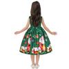 Children's Christmas Dress Cartoon Print Bow Dress Christmas Performance Sparkling Kids Birthday Dress Elegant Soft Party Dress Ball Gown for Girls