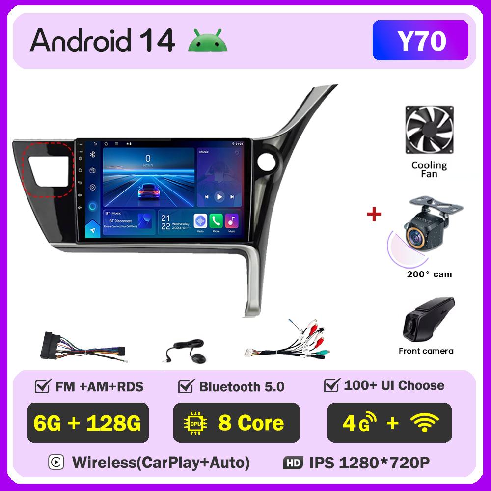 Pentru Toyota Corolla 11 Auris RHD 2017 - 2018 Player Radio Auto Ecran Carplay Auto Autoradio Mirror Link Sisteme Auto Inteligente