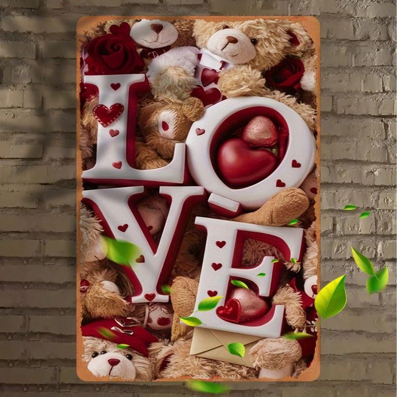 Metallschild im Valentinstags-Thema für Bar, Café, Restaurant