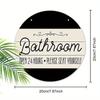 Wooden Hanging Decorative Signs, Toilet Decorations, 2D Flat Pendants, the Pattern Is the "Bathroom" Logo, a Housewarming Gift for Friends