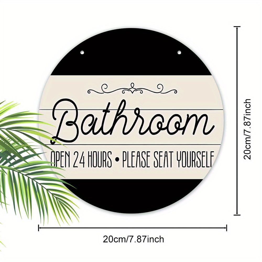Wooden Hanging Decorative Signs, Toilet Decorations, 2D Flat Pendants, the Pattern Is the "Bathroom" Logo, a Housewarming Gift for Friends