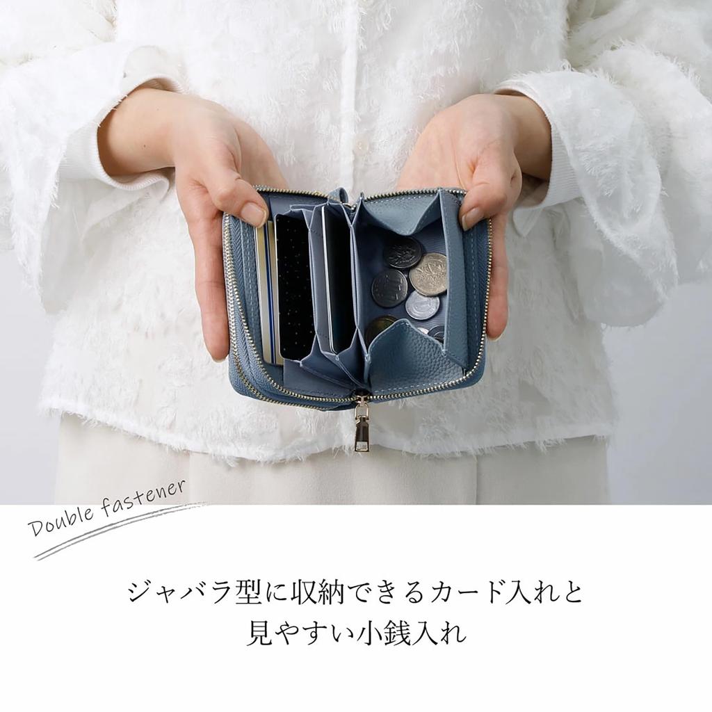 HANATORA Genuine Leather Zippered Smart Key Case with Key Ring and Coin Purse, Car Keys, Cards, and Mini Wallet Storage Pockets for Coins, Bills,