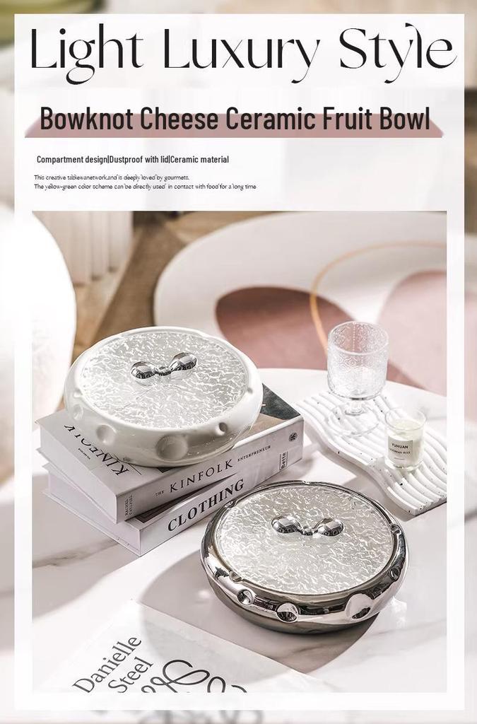Luxury Fruit & Snack Plate for Living Room - High-End Candy Box & Basket