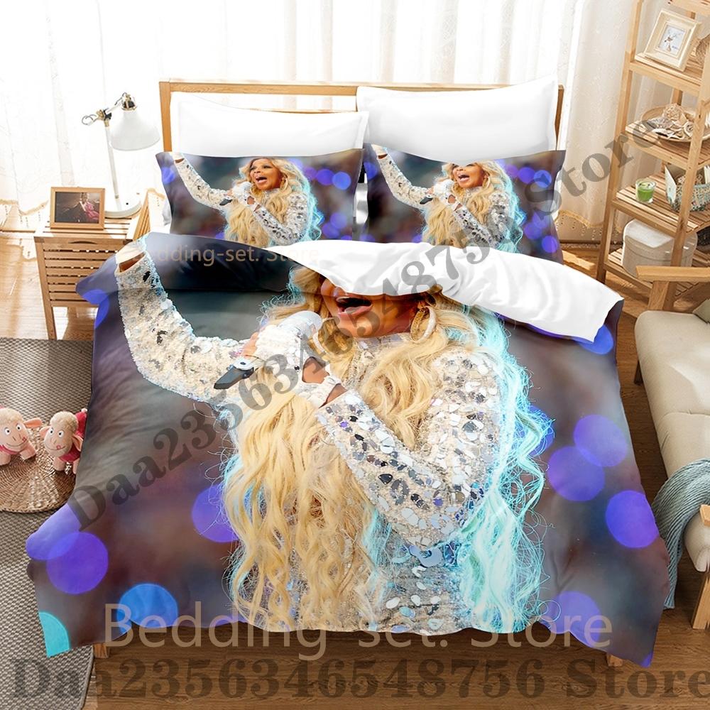 Mary J. Blige Bedding Set Single Twin Full Queen King Size Bed Set Adult Kid Bedroom Duvetcover Sets Game Anime Bed Sheet Set