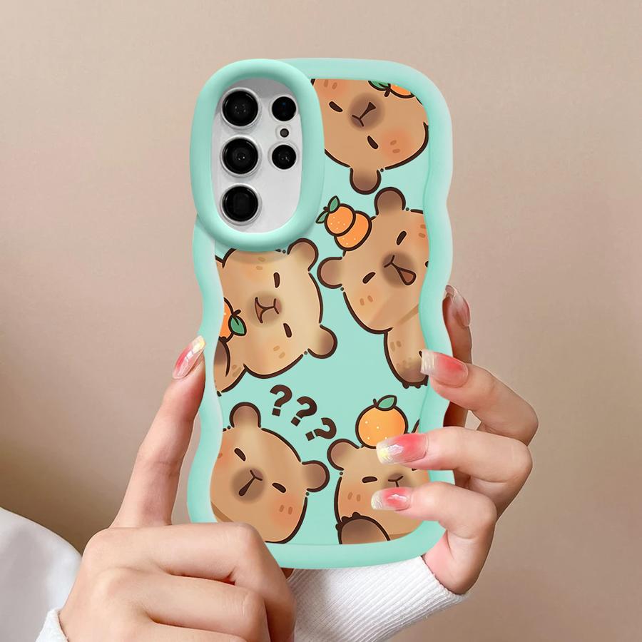 Case for Samsung Galaxy S23 Plus S22 Ultra S25 A26 S20 FE A25 S21 S24 Soft Phone Cover A35 A24 A55 A36 A54 A34 Capybara Cute