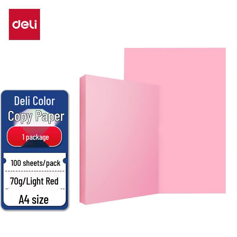 Deli A4 70gsm Pink Copy Paper