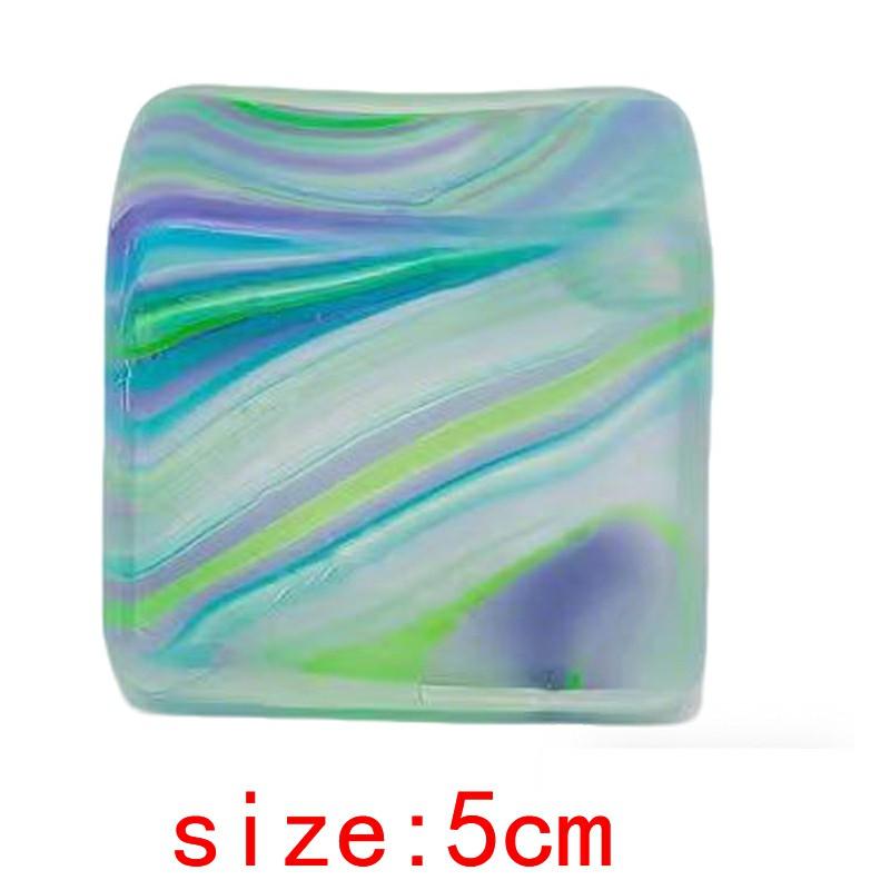 Shiny Ice Skin Maltose Squishy Cube Soft Slow Rebound Fidget Toy Stress Relief Squeeze Sensory Toy Festival Party Gift
