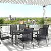 Aluminium Extending Garden Table with Slatted Top for 6-8 Person, 160/220 x 90 x 73 cm, Grey