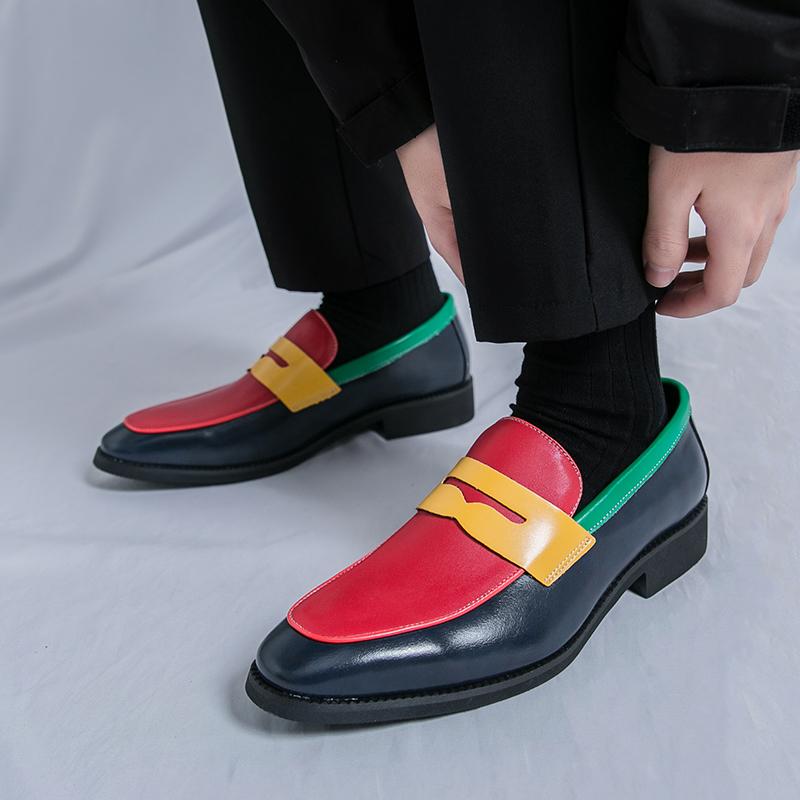 Fashion Handmade Men Coiffeur Shoes Stylish Flats Mens Slip on Club Shoes Classic Men Shoes for Wedding Non-Slip Men's Walking Footwear