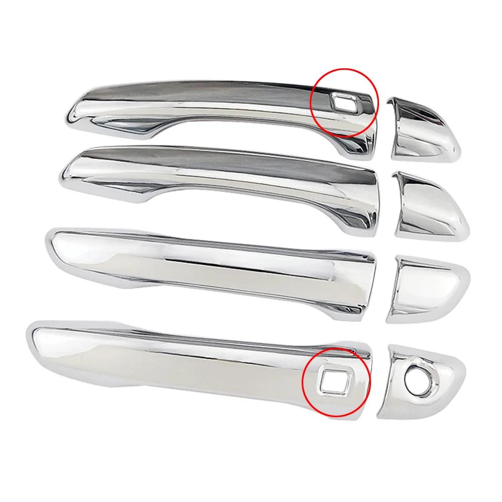 

For Hyundai Solaris 2017 2018 Car Styling ABS Side Door Handle Cover & Door Bowl Cover Chrome Trim Frame Bezel Styling Molding 2 Button Handle