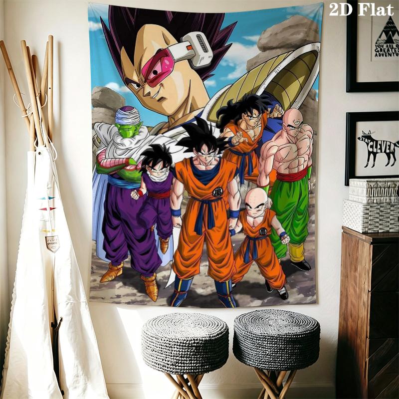 DRAGON BALL Wall Tapestry Aesthetic Wall Hanging Printed Fabric Blanket Decorative Tapestries for Bedroom Living Room Home Decor